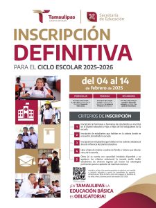 28 ene E 2 Invita SET a inscribir a niñas y niños a educación básica para el ciclo escolar 2025-2026