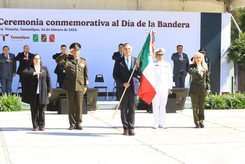 24 feb P 1 Preside gobernador Américo Villarreal ceremonia del Día de la Bandera (1)