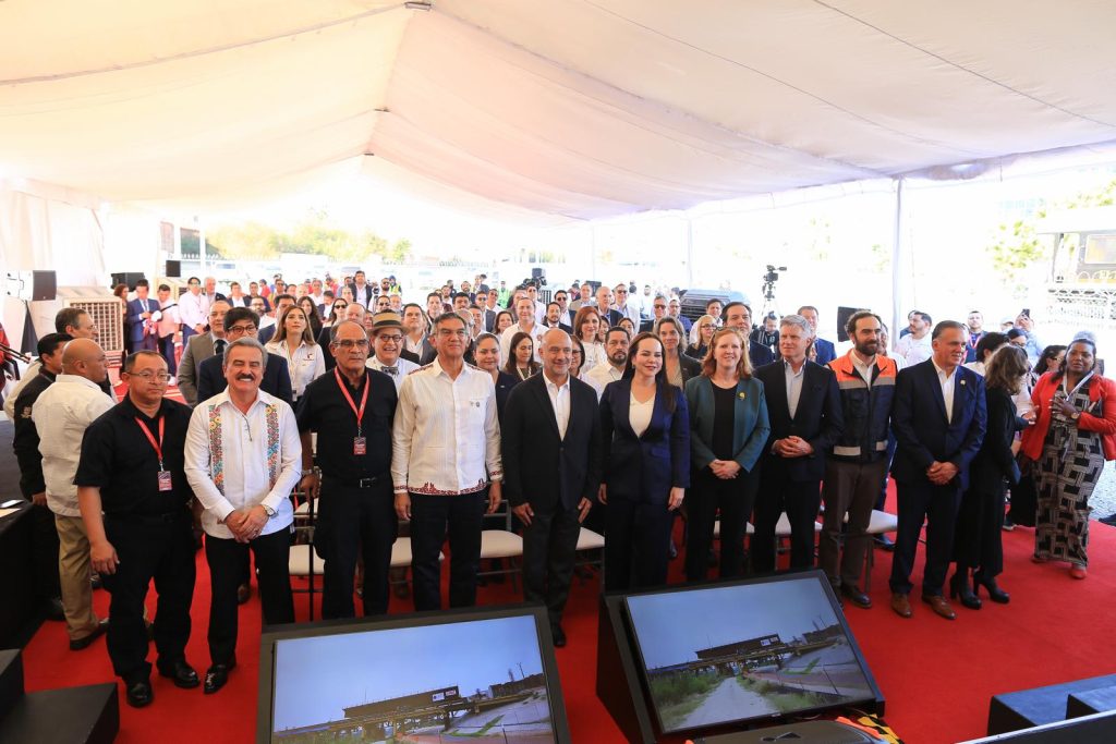 6 feb P 1 Inauguran Américo, SICT y CPKC, puente ferroviario que duplicará intercambio comercial