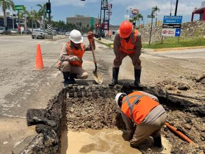 28 ago Z 1 COMAPA SUR avanza en la atención de fugas y rehabilitación de drenaje