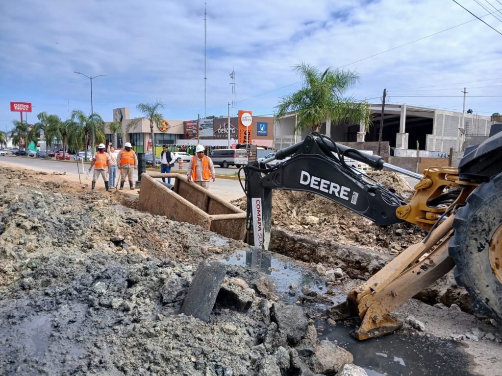 19 ene Z 1 Avanza rehabilitación de red sanitaria en avenida Álvaro Obregón a cargo de COMAPA SUR