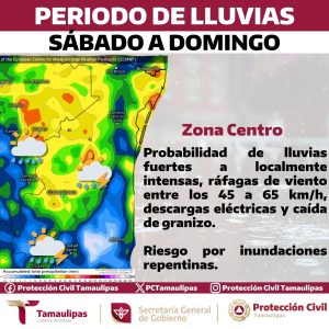 4 abr E 2 Protección Civil Tamaulipas alerta por ingreso del Frente Frío No. 43