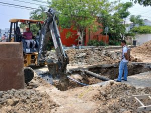 24 may Z 1 Comapa Sur rehabilita red sanitaria en importante sector de Ciudad Madero